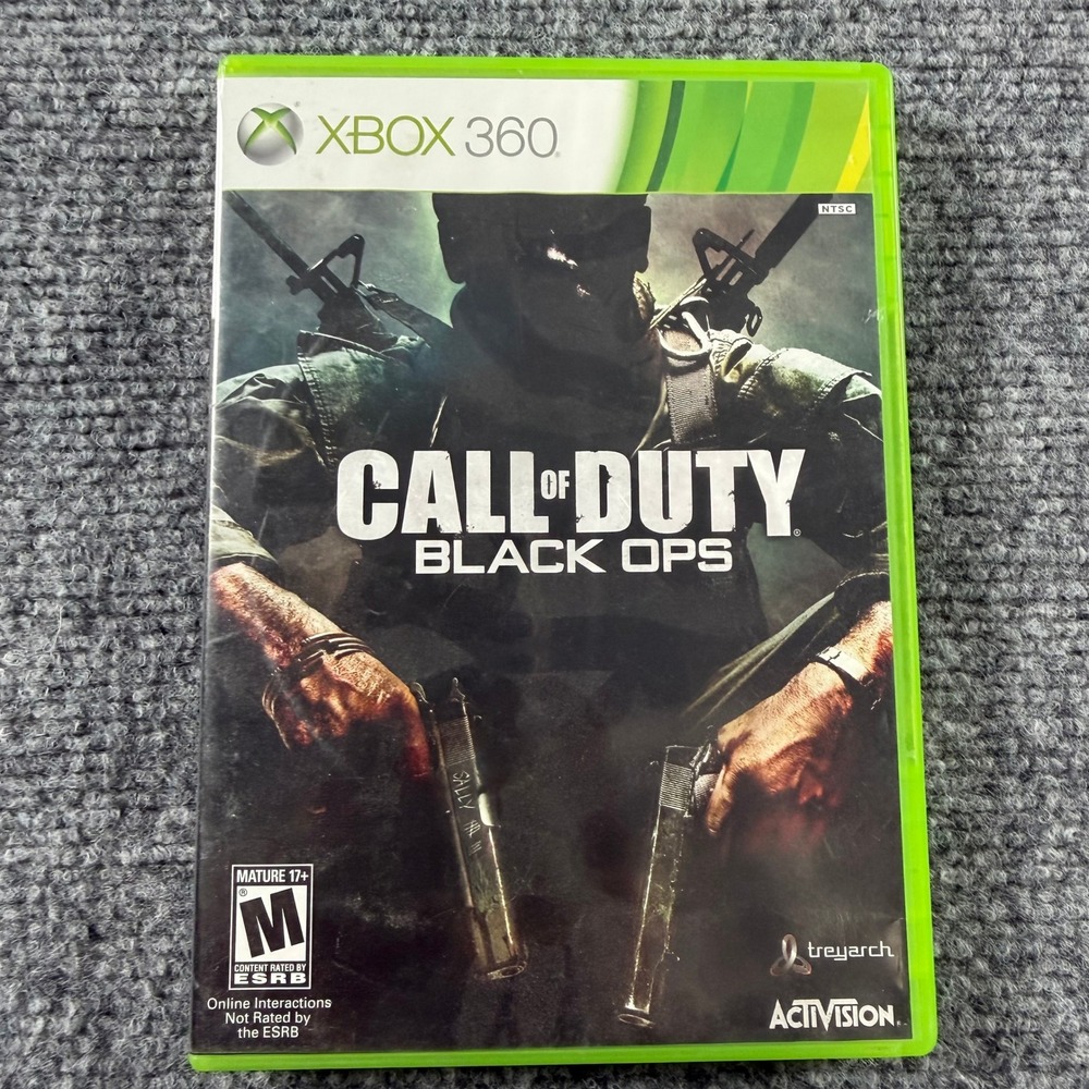 Activision Call of Duty Black Ops Xbox 360 Game Disc Green Case FPS Shooter